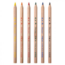 Моливи цветни, тристенни, Trilino, Natur, 100% FSC, 6 цвята - herlitz