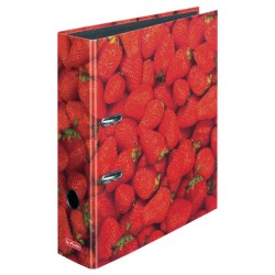 Класьор max.file,  лукс,  А4, 8 см. , целофаниран, World of fruit, мотив ягоди - herlitz