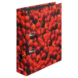 Класьор max.file,  лукс,  А4, 8 см. , целофаниран, World of fruit, мотив череши - herlitz