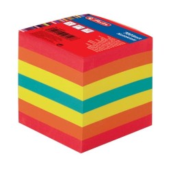 Куб канцеларски 9х9х9, лепен, 700 листа, цветен - herlitz