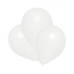 Балони, въздушни, латексови, БЕЛИ,  25 броя - Susy Card