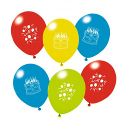 Балони, въздушни, латексови, пожелания (Wishes),  6 броя - Susy Card