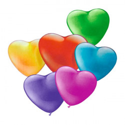 Балони - мини сърце, латекс, асорти,  20 броя - Susy Card