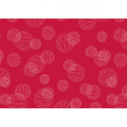 ХАРТИЯ подаръчна , КОЛЕДА и ЧНГ 2023, на ролка 2х0.70 м, дизайн Xmas Cirkles red, PEFC - Susy Card