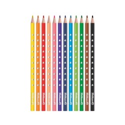 Моливи цветни, тристенни, Silverino, FSC,12 цвята - Pelikan