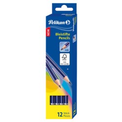 Моливи графитни, HB, шестстенни, 12 броя - Pelikan