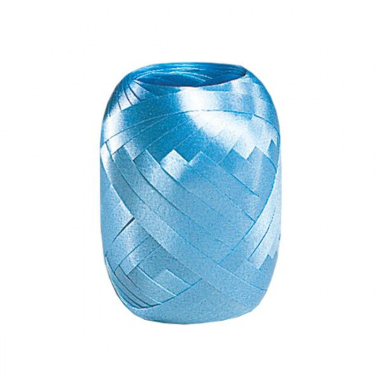 Декоративна лента, гладка, polyband, 20 м х 5 мм, за украса/опаковане, светло синьо - Susy Card