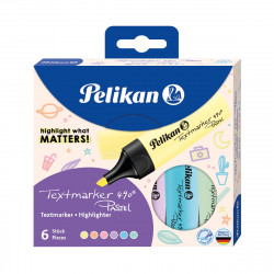 Текст маркери PASTEL 6 цвята - Pelikan